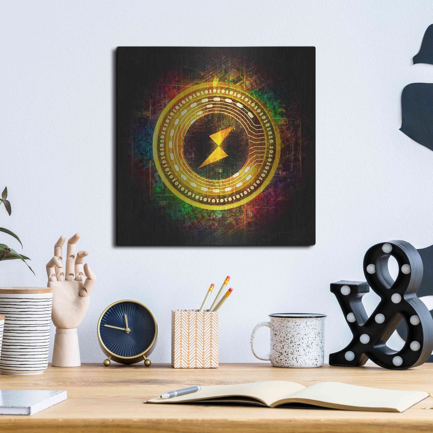 Luxe Metal Art 'Thorchain Better Than Gold' by Epic Portfolio Metal Wall Art,12x12