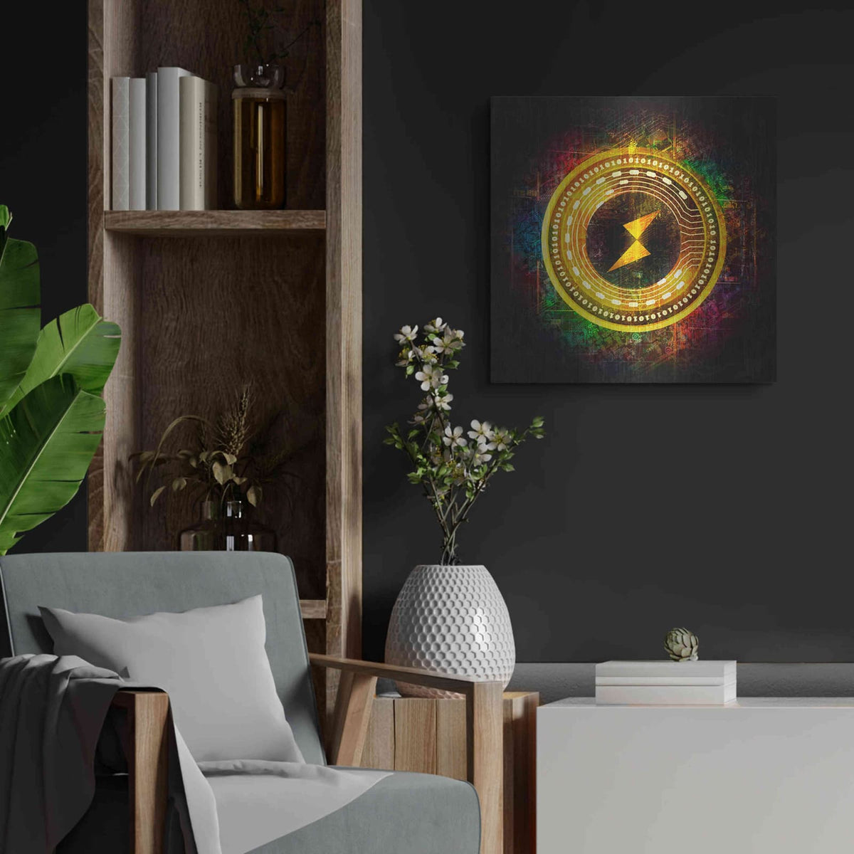 'Thorchain Better Than Gold' by Valentyn Artemenko – Metal Wall Art, 24x24 room view