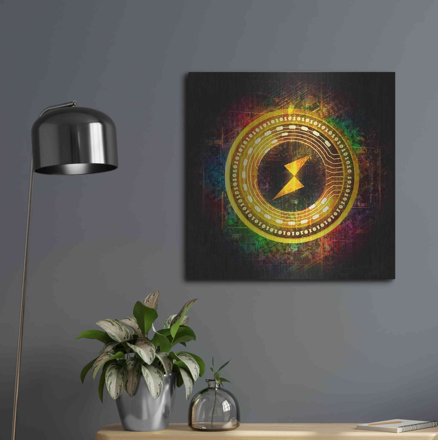 Luxe Metal Art 'Thorchain Better Than Gold' by Epic Portfolio Metal Wall Art,24x24