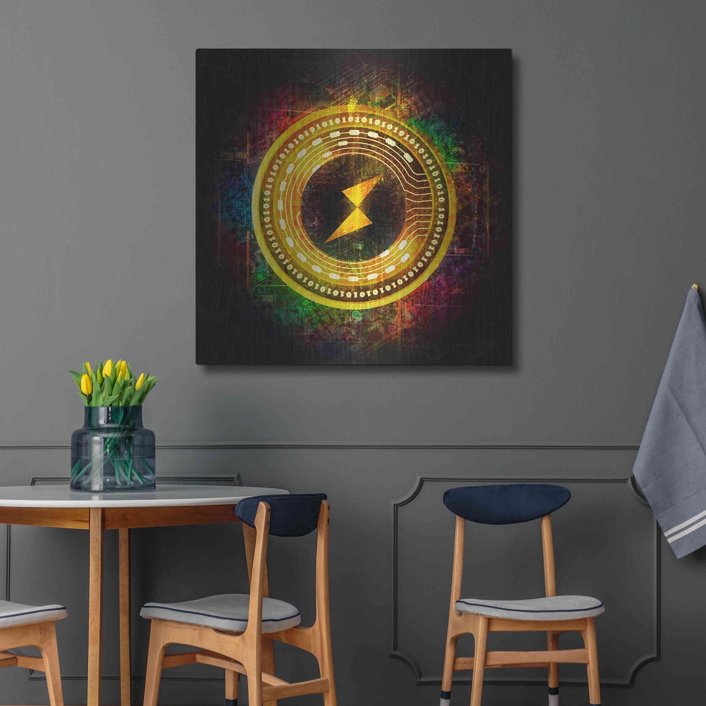 Luxe Metal Art 'Thorchain Better Than Gold' by Epic Portfolio Metal Wall Art,36x36