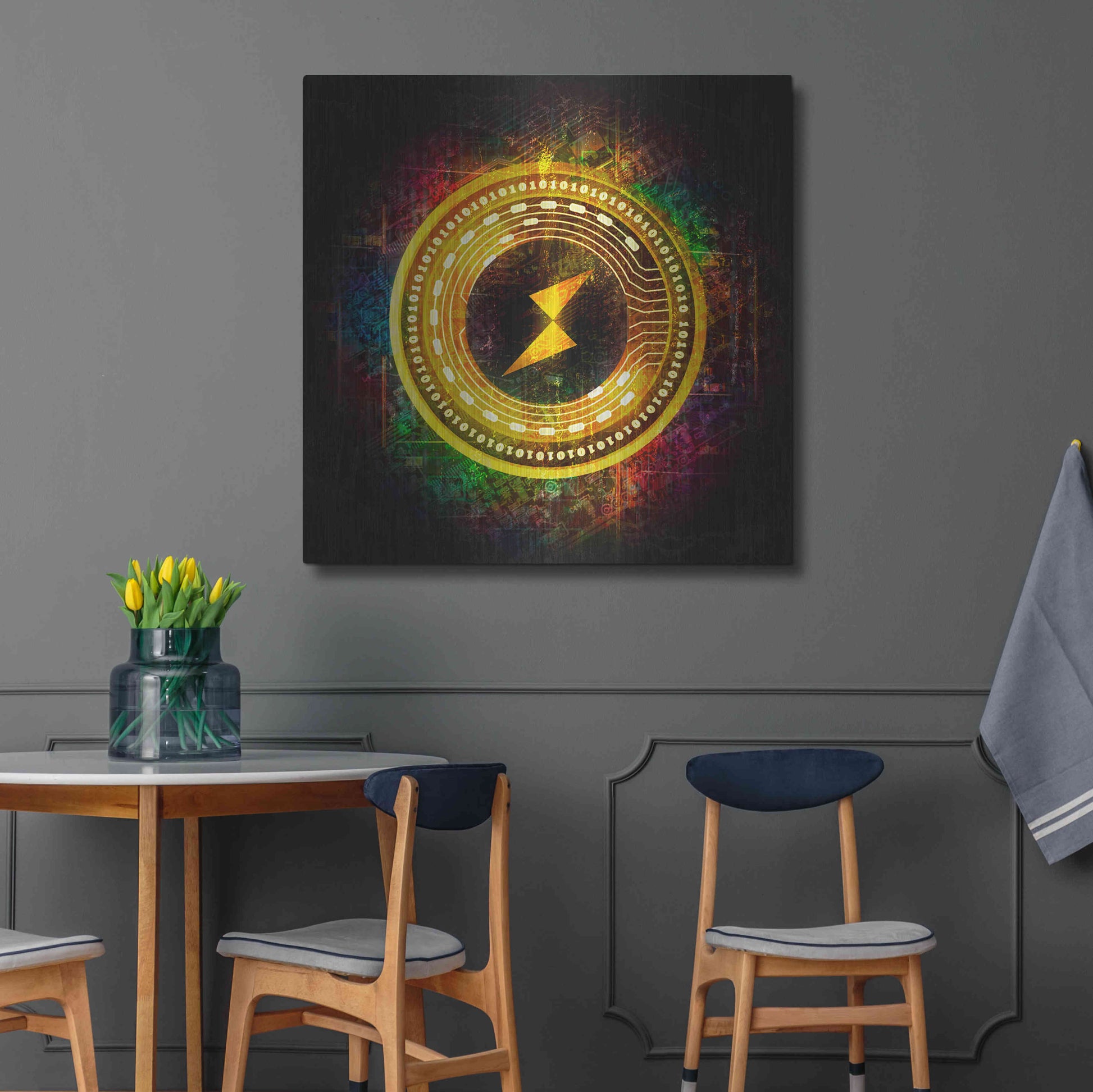 Luxe Metal Art 'Thorchain Better Than Gold' by Epic Portfolio Metal Wall Art,36x36