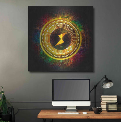 Luxe Metal Art 'Thorchain Better Than Gold' by Epic Portfolio Metal Wall Art,36x36