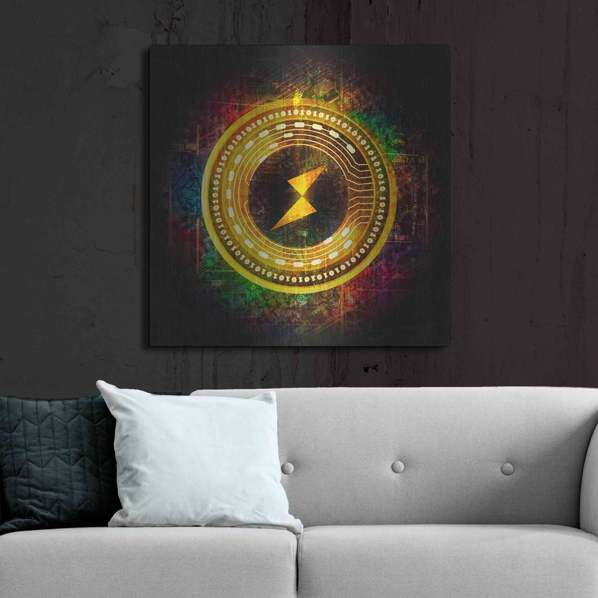 Luxe Metal Art 'Thorchain Better Than Gold' by Epic Portfolio Metal Wall Art,36x36