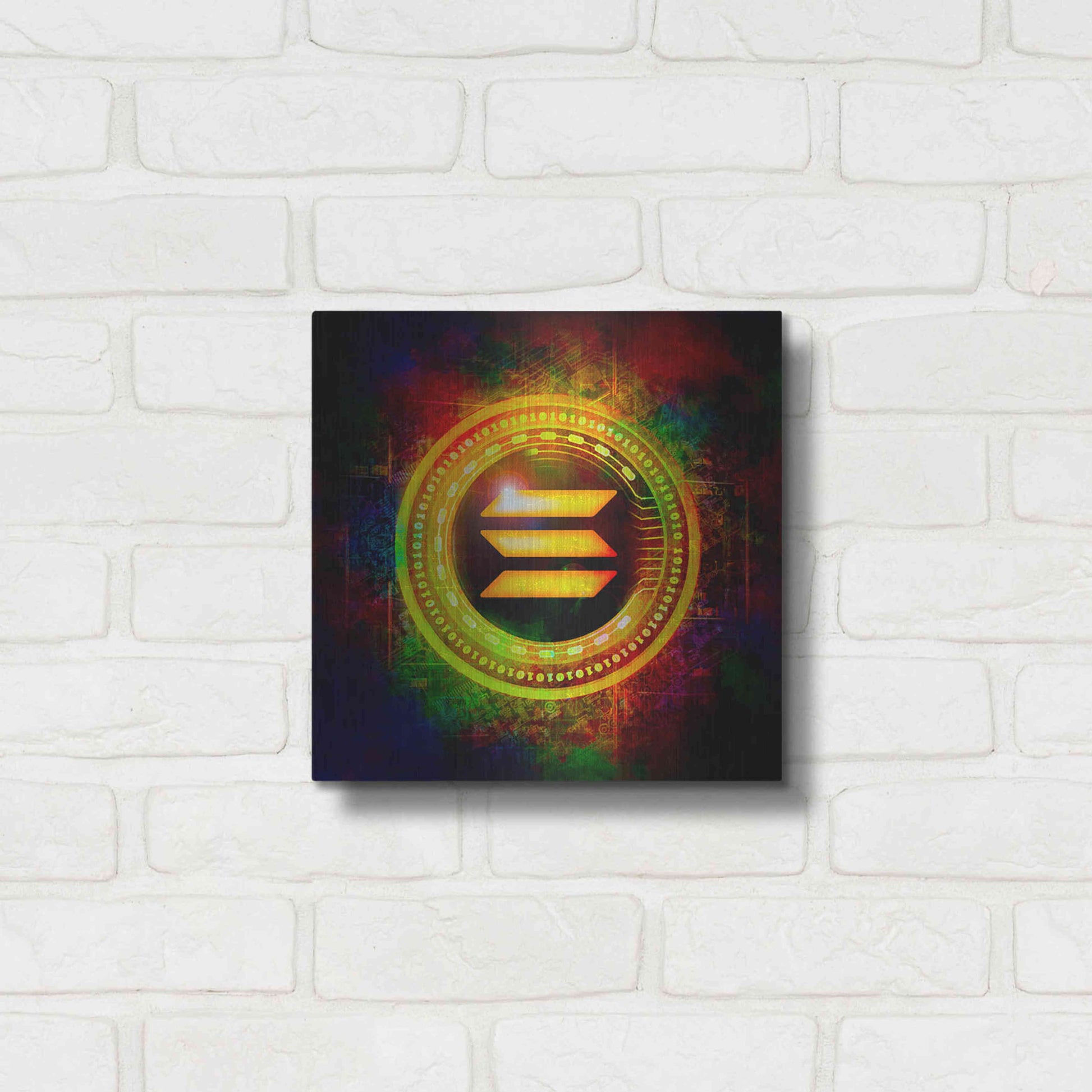 Luxe Metal Art 'Solana Better Than Gold' by Epic Portfolio Metal Wall Art,12x12