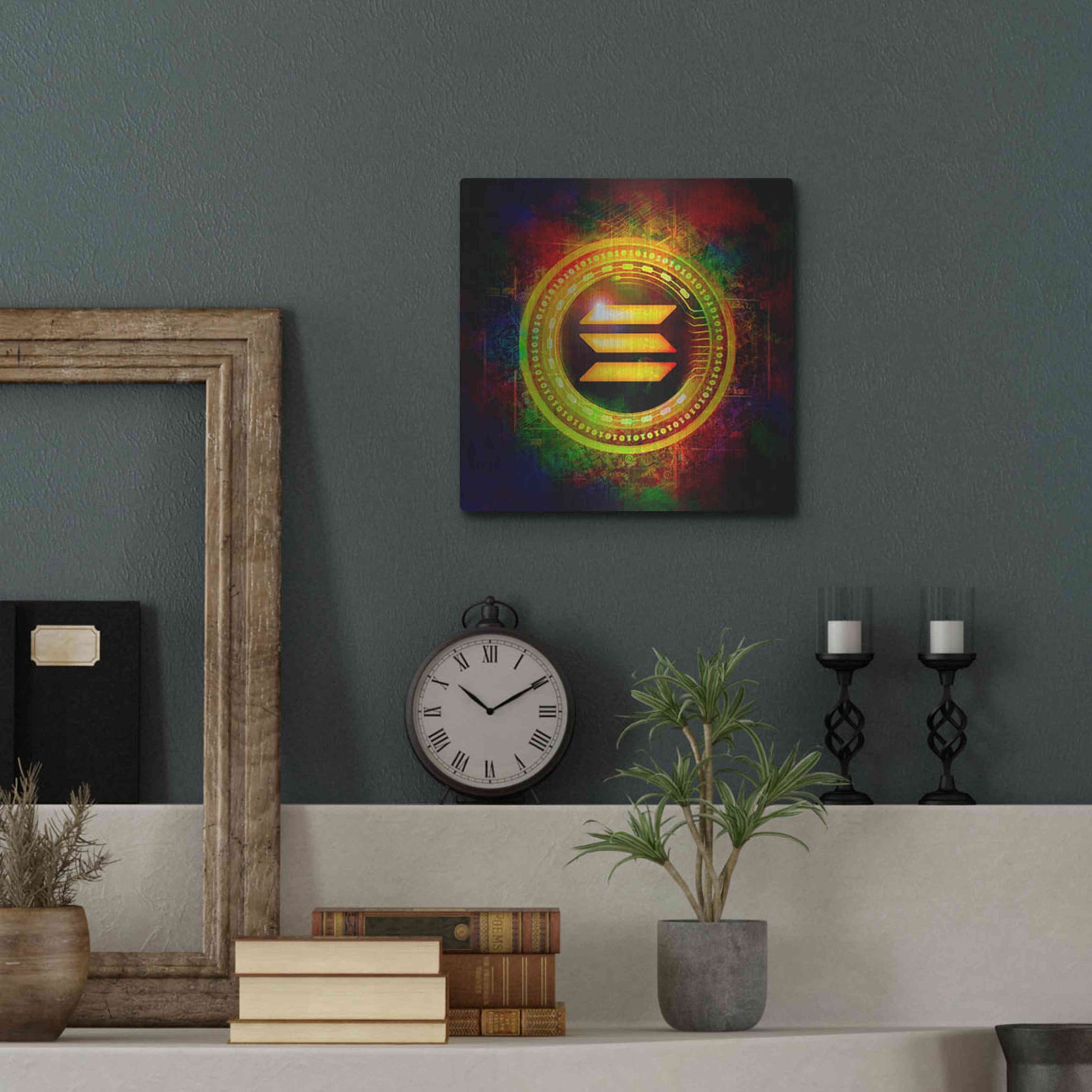 Luxe Metal Art 'Solana Better Than Gold' by Epic Portfolio Metal Wall Art,12x12