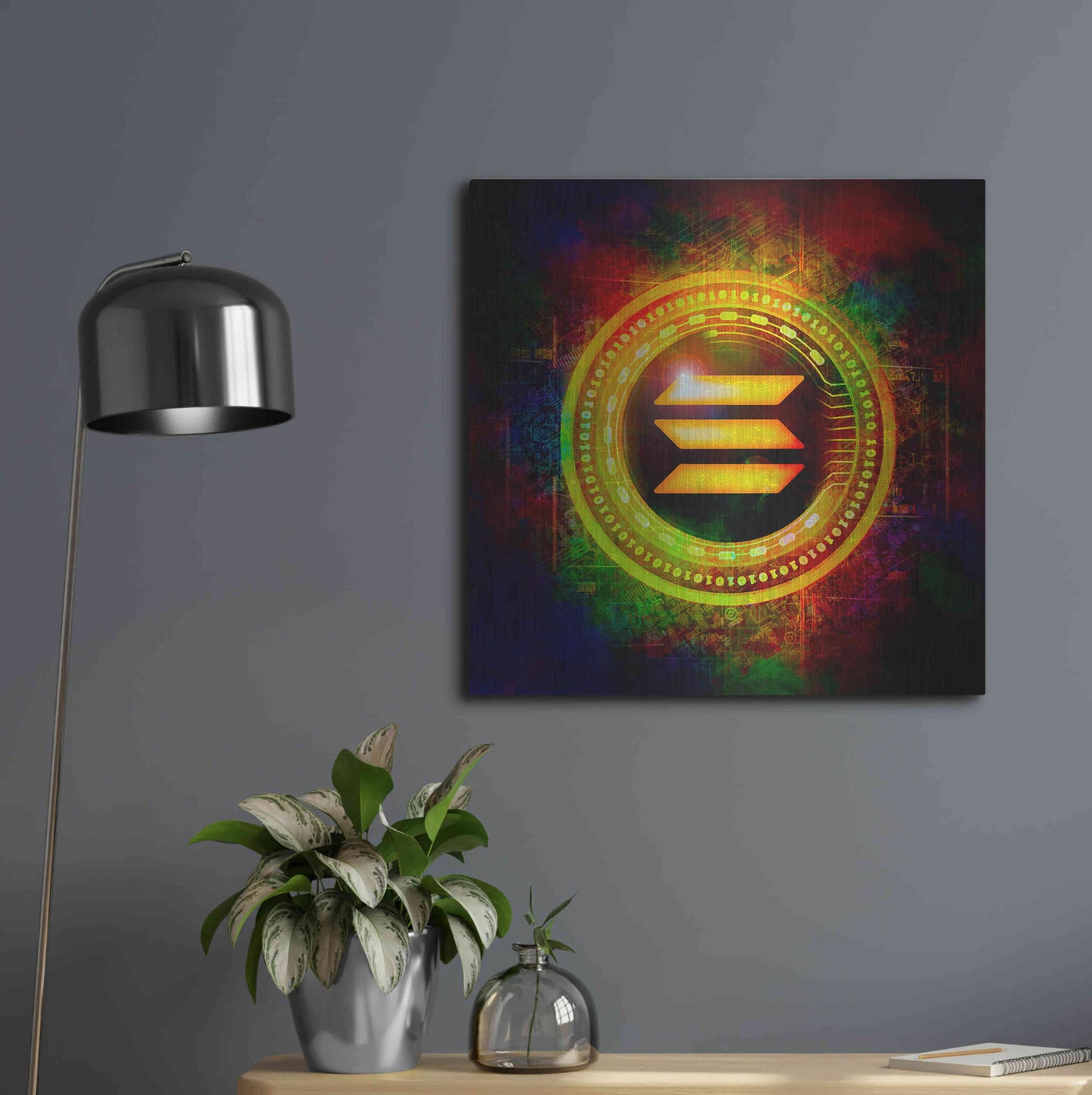 Luxe Metal Art 'Solana Better Than Gold' by Epic Portfolio Metal Wall Art,24x24