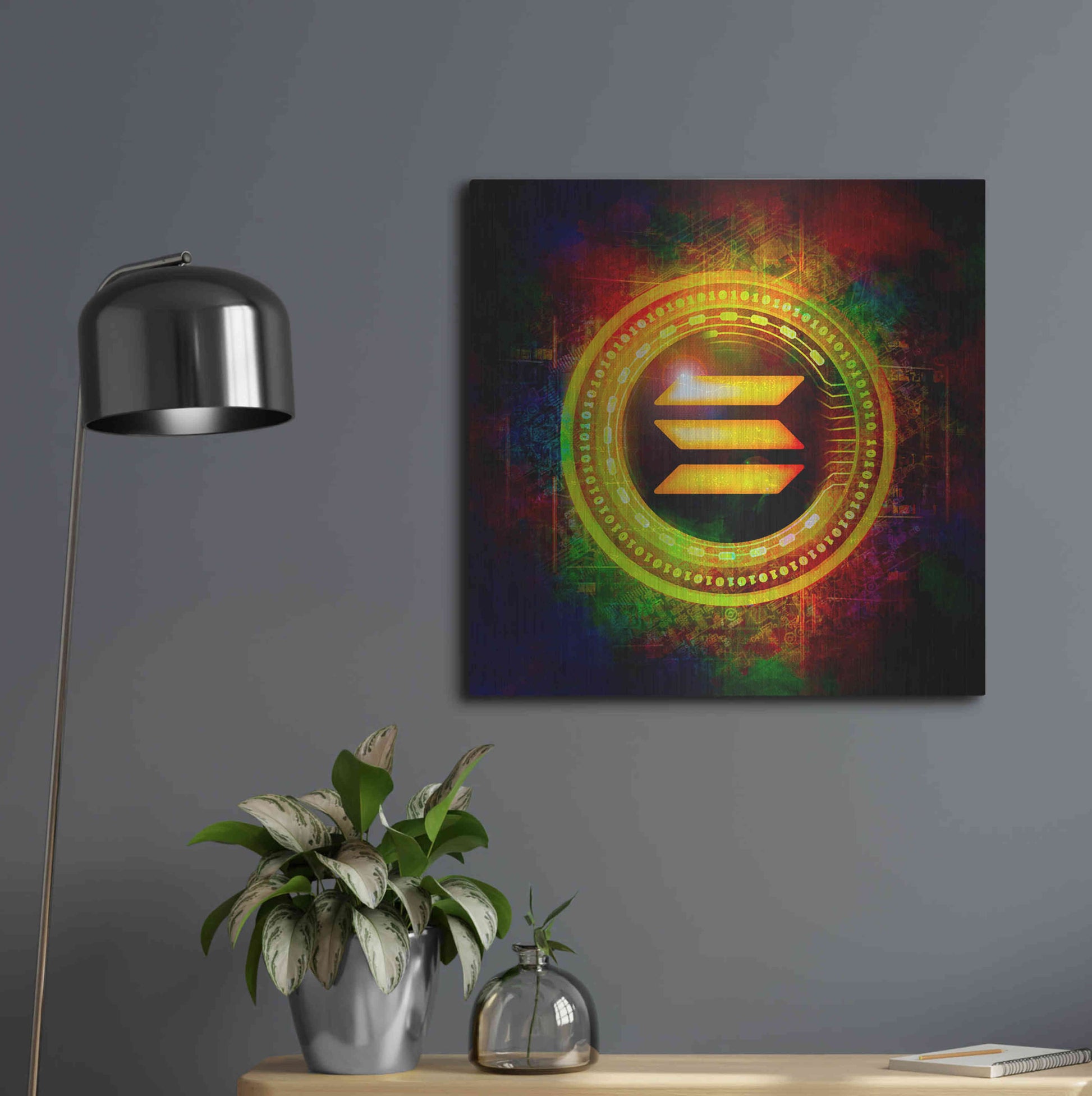 Luxe Metal Art 'Solana Better Than Gold' by Epic Portfolio Metal Wall Art,24x24