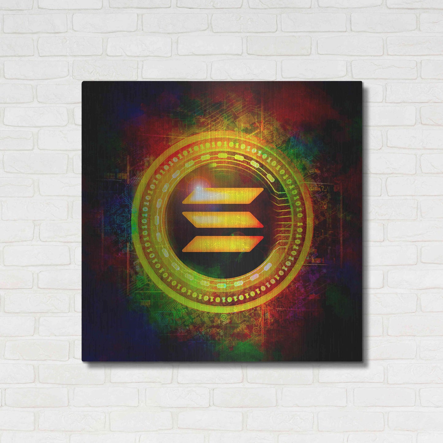 Luxe Metal Art 'Solana Better Than Gold' by Epic Portfolio Metal Wall Art,36x36