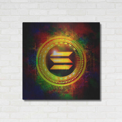 Luxe Metal Art 'Solana Better Than Gold' by Epic Portfolio Metal Wall Art,36x36