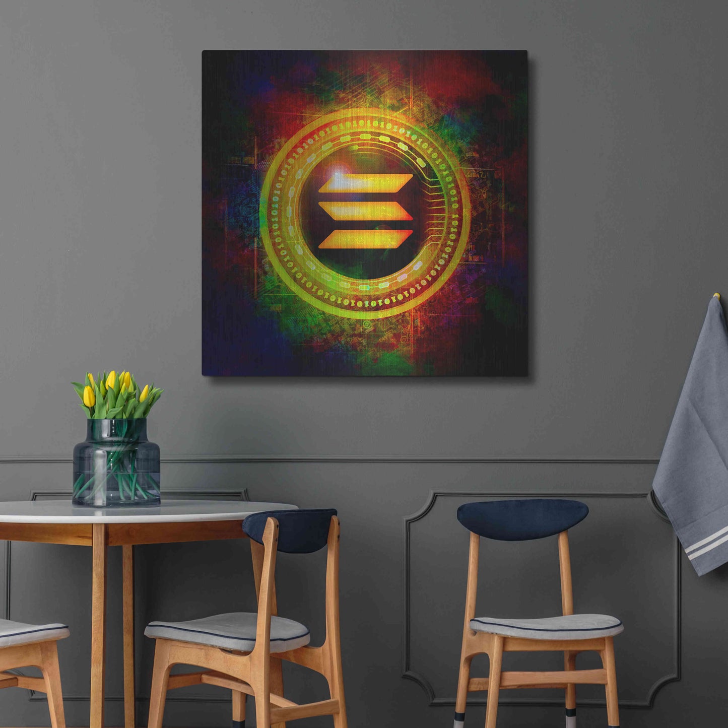 Luxe Metal Art 'Solana Better Than Gold' by Epic Portfolio Metal Wall Art,36x36