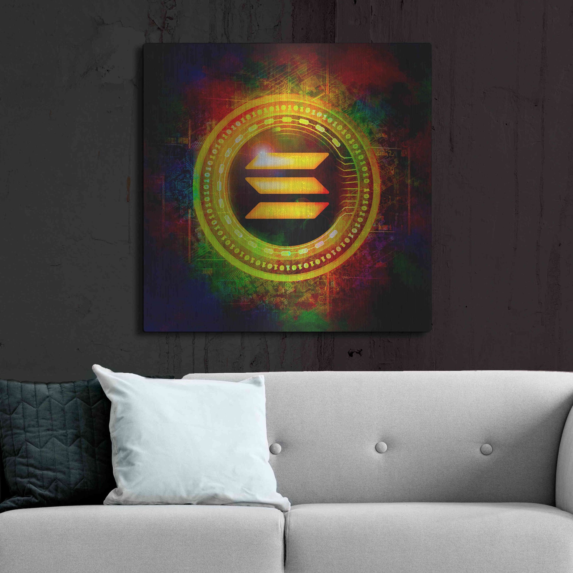 Luxe Metal Art 'Solana Better Than Gold' by Epic Portfolio Metal Wall Art,36x36