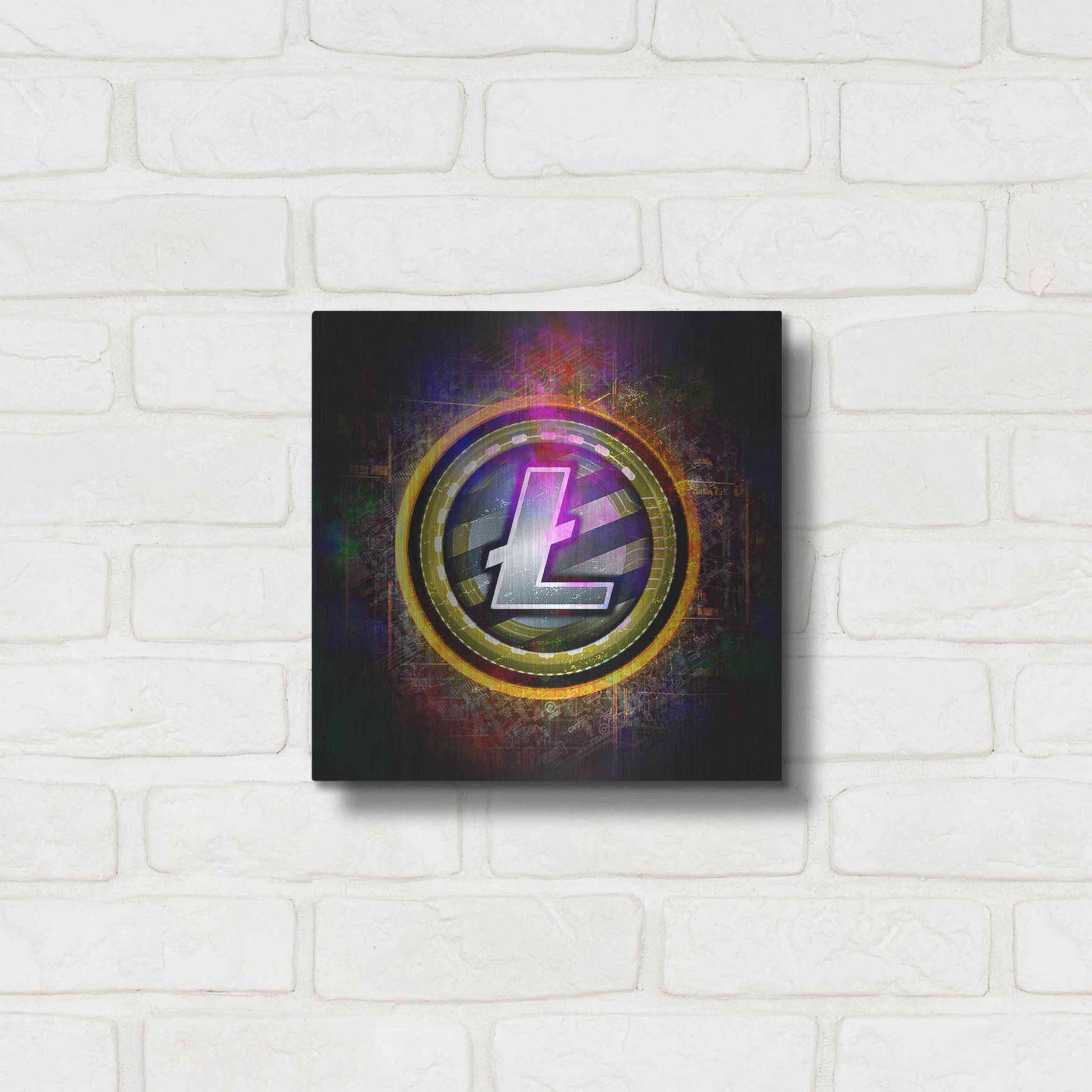 Luxe Metal Art 'Litecoin Better Than Gold' by Epic Portfolio Metal Wall Art,12x12