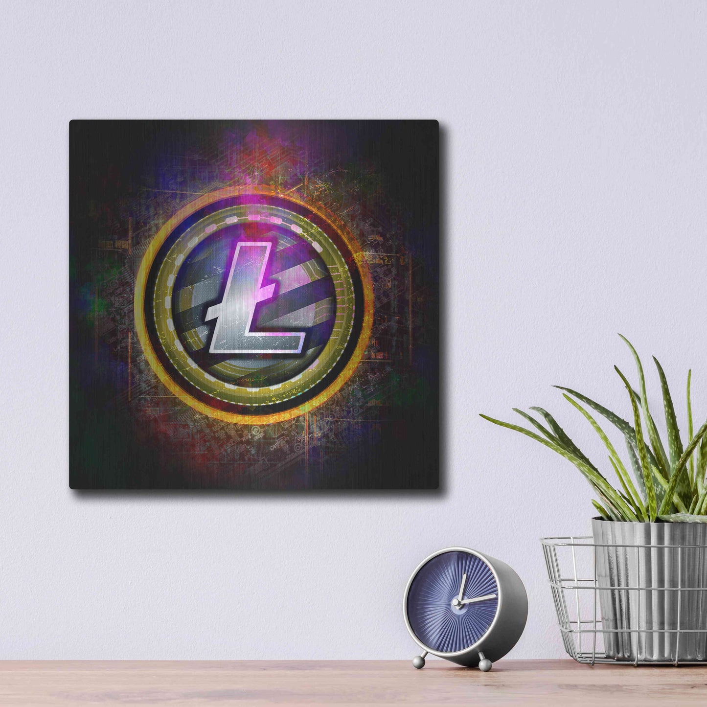 Luxe Metal Art 'Litecoin Better Than Gold' by Epic Portfolio Metal Wall Art,12x12