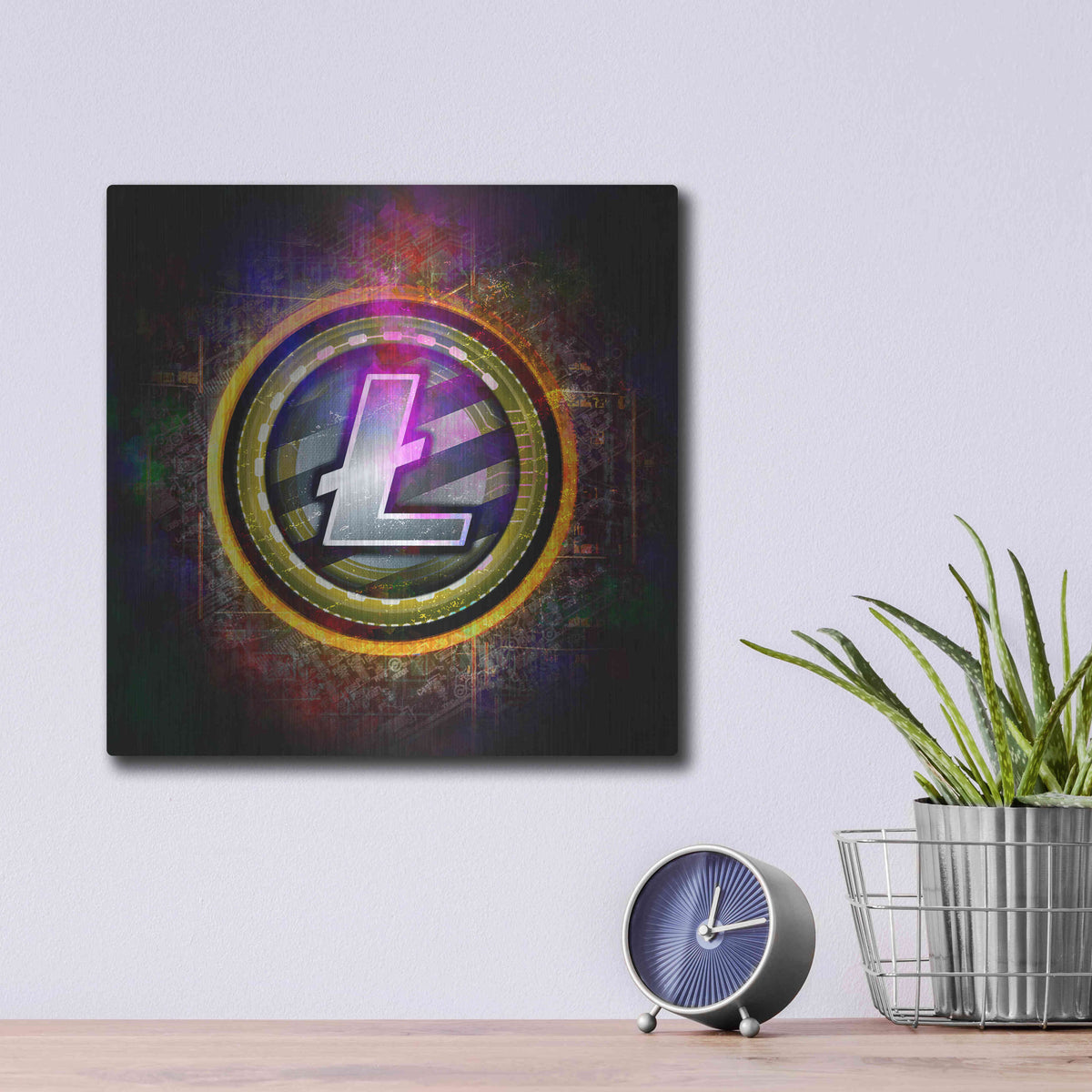 Luxe Metal Art 'Litecoin Better Than Gold' by Epic Portfolio Metal Wall Art,12x12