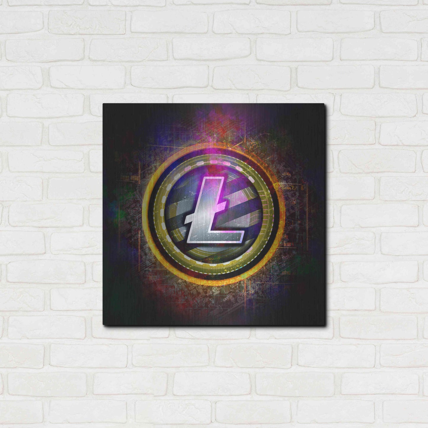 Luxe Metal Art 'Litecoin Better Than Gold' by Epic Portfolio Metal Wall Art,24x24