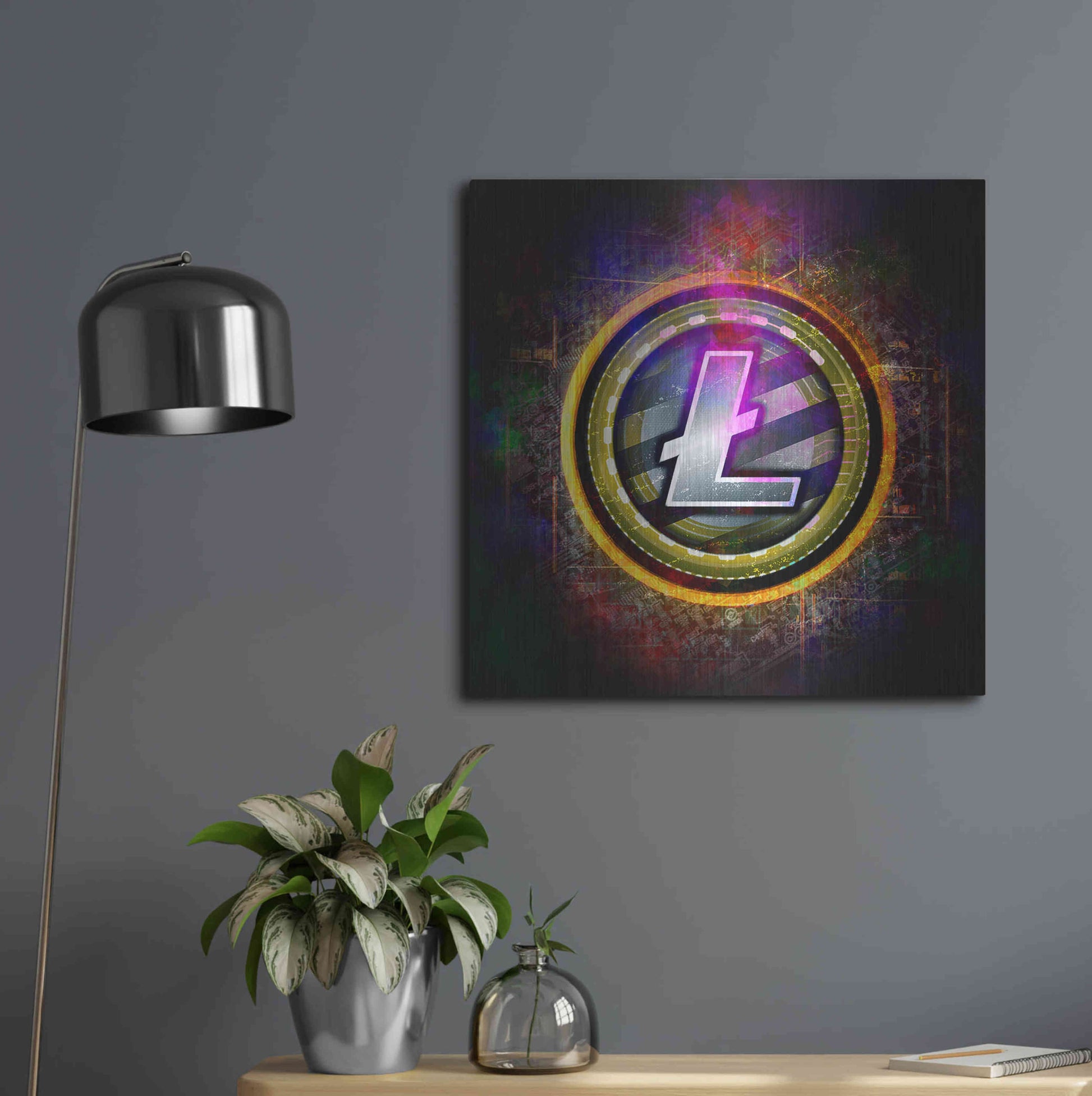 Luxe Metal Art 'Litecoin Better Than Gold' by Epic Portfolio Metal Wall Art,24x24