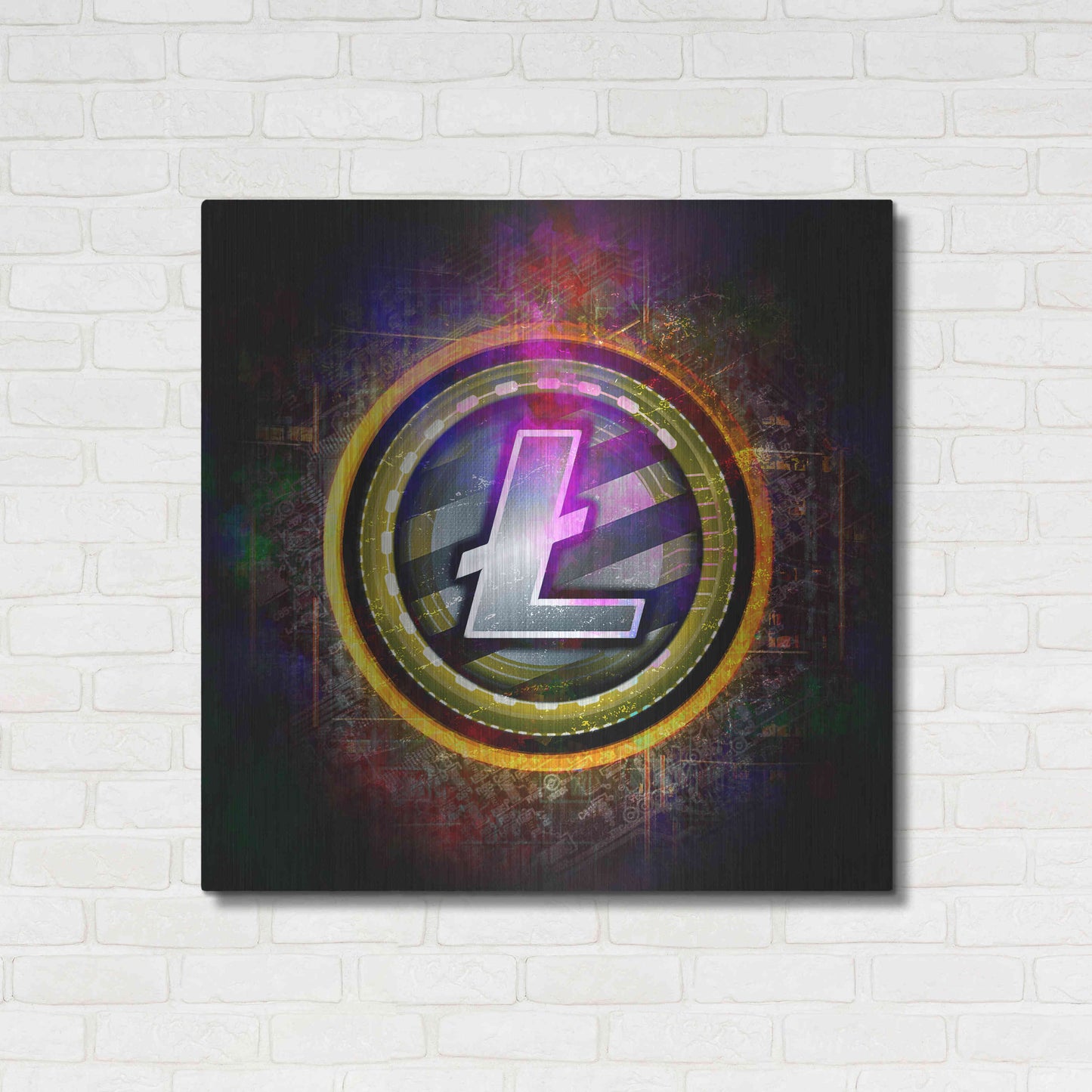 Luxe Metal Art 'Litecoin Better Than Gold' by Epic Portfolio Metal Wall Art,36x36