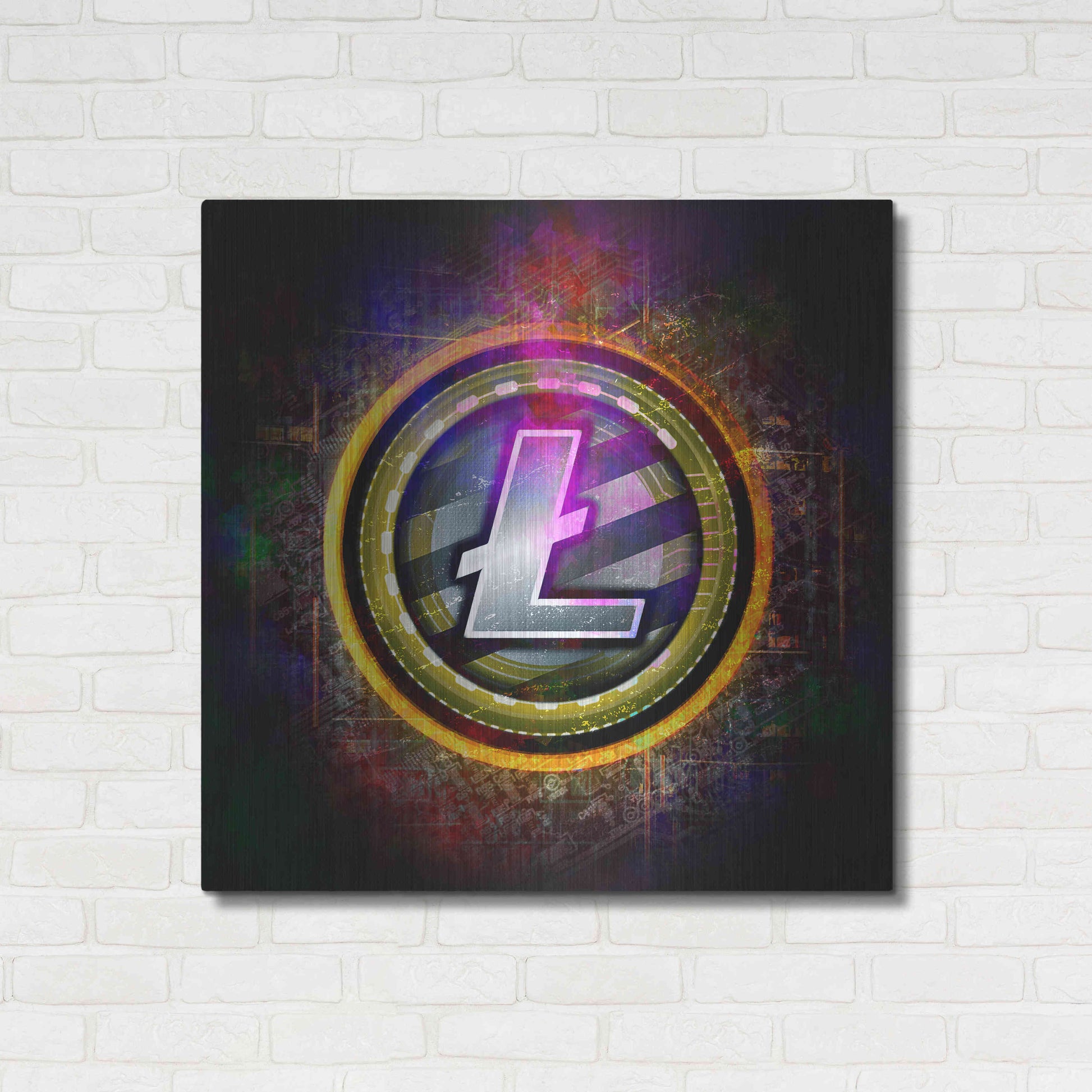 Luxe Metal Art 'Litecoin Better Than Gold' by Epic Portfolio Metal Wall Art,36x36