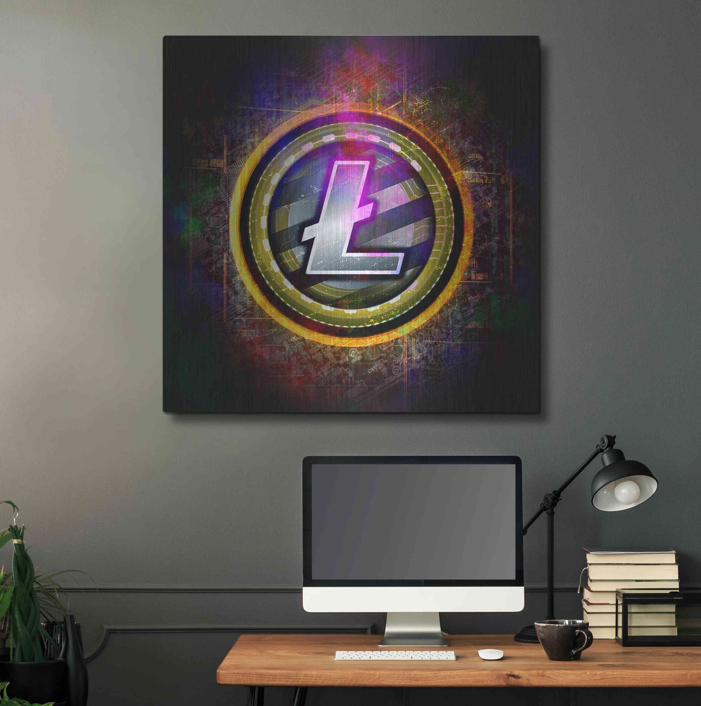 Luxe Metal Art 'Litecoin Better Than Gold' by Epic Portfolio Metal Wall Art,36x36
