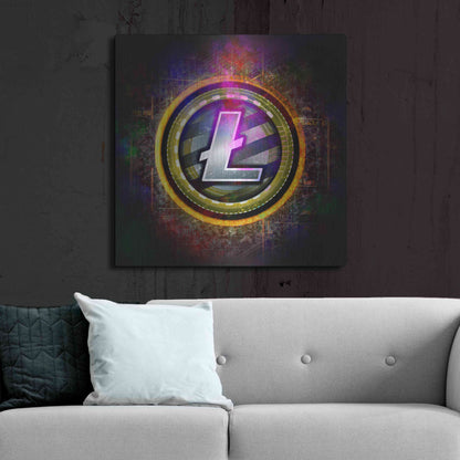 Luxe Metal Art 'Litecoin Better Than Gold' by Epic Portfolio Metal Wall Art,36x36