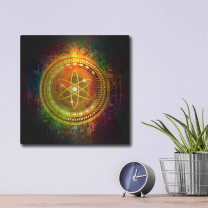 Luxe Metal Art 'Cosmos Better Than Gold' by Epic Portfolio Metal Wall Art,12x12