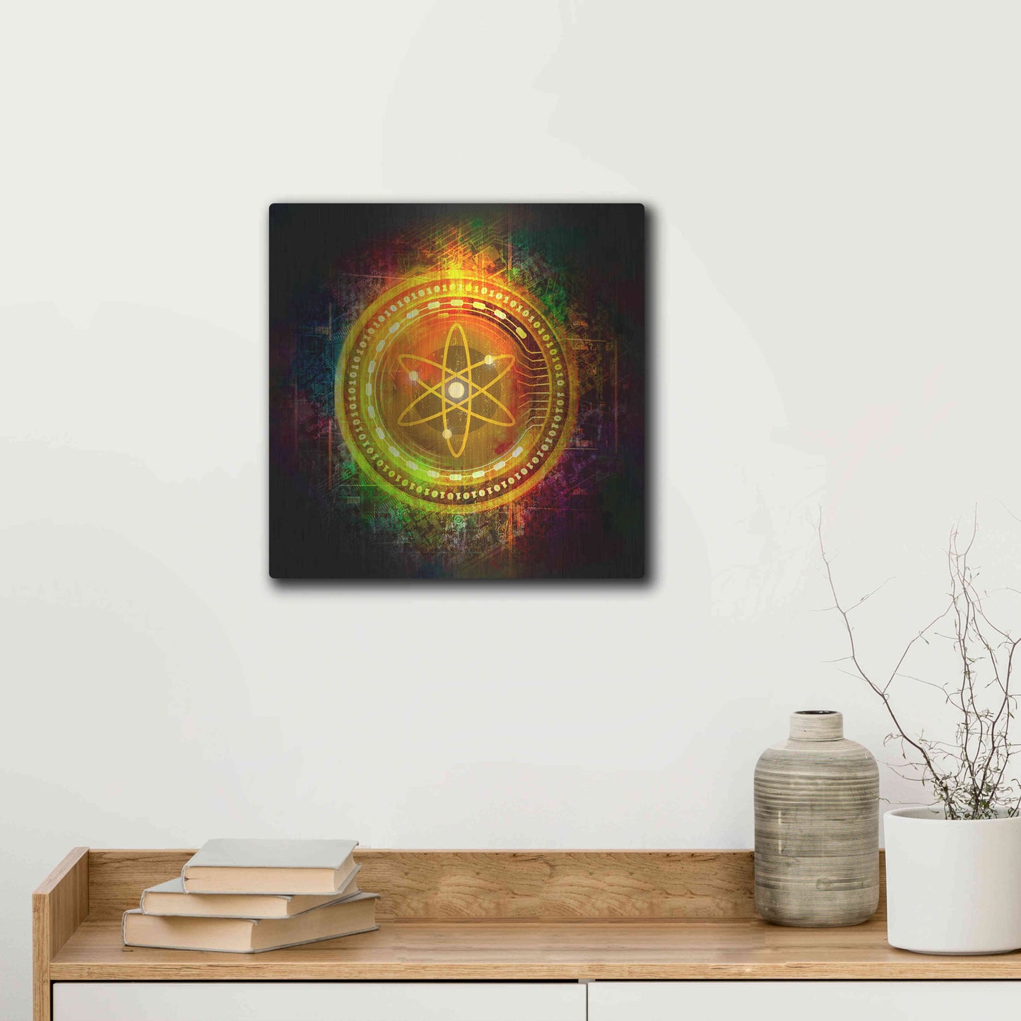 Luxe Metal Art 'Cosmos Better Than Gold' by Epic Portfolio Metal Wall Art,12x12