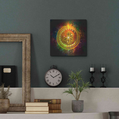 Luxe Metal Art 'Cosmos Better Than Gold' by Epic Portfolio Metal Wall Art,12x12
