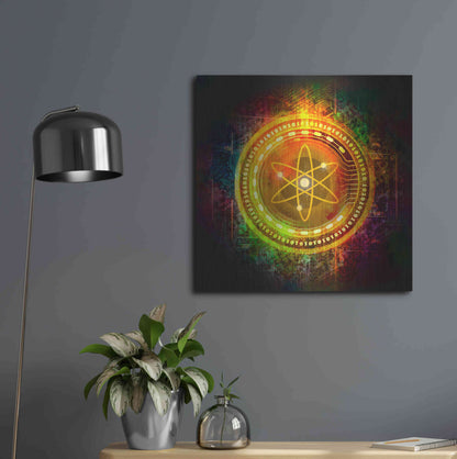 Luxe Metal Art 'Cosmos Better Than Gold' by Epic Portfolio Metal Wall Art,24x24
