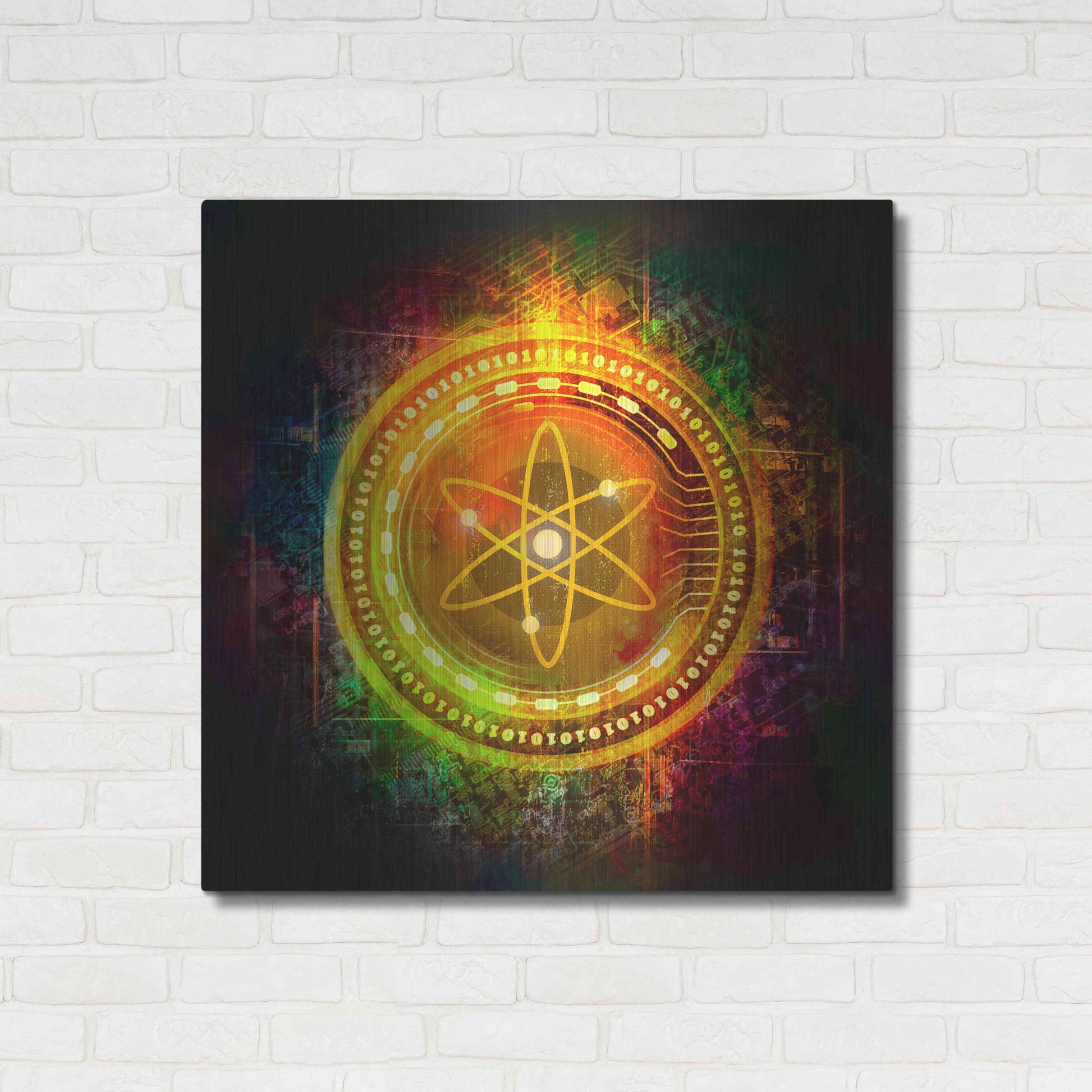 Luxe Metal Art 'Cosmos Better Than Gold' by Epic Portfolio Metal Wall Art,36x36