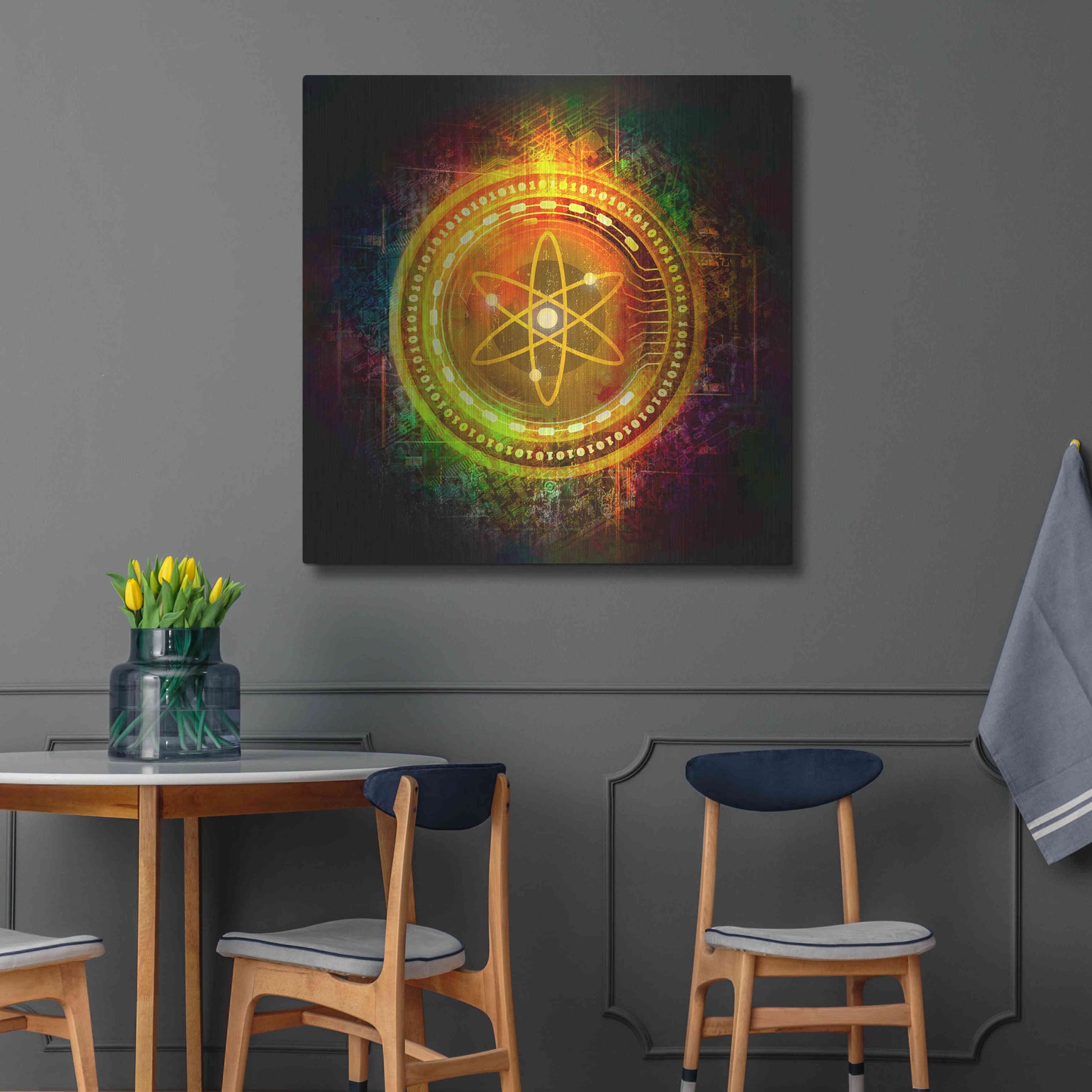 Luxe Metal Art 'Cosmos Better Than Gold' by Epic Portfolio Metal Wall Art,36x36