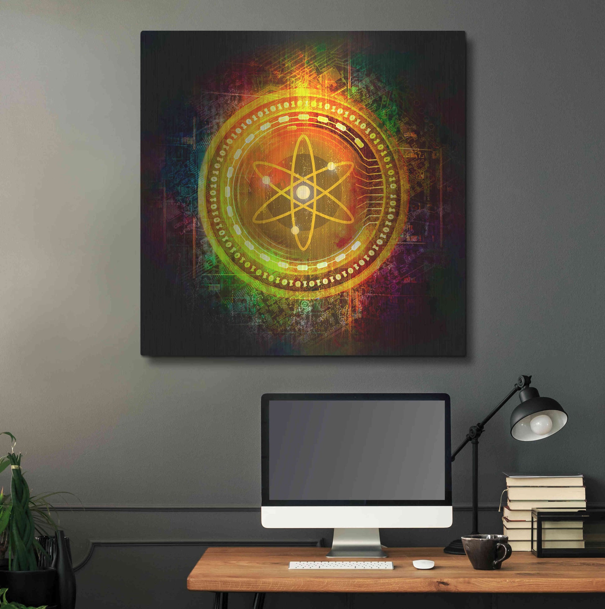 Luxe Metal Art 'Cosmos Better Than Gold' by Epic Portfolio Metal Wall Art,36x36