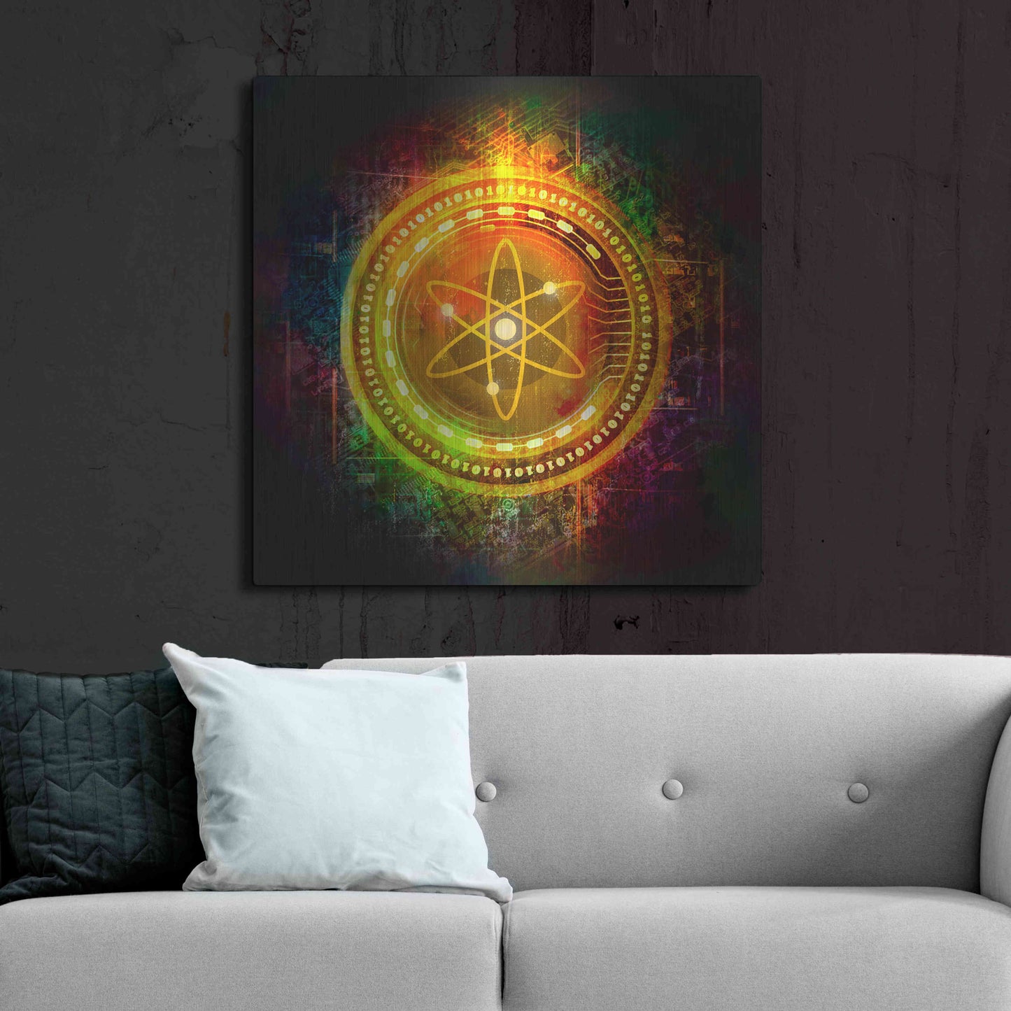 Luxe Metal Art 'Cosmos Better Than Gold' by Epic Portfolio Metal Wall Art,36x36