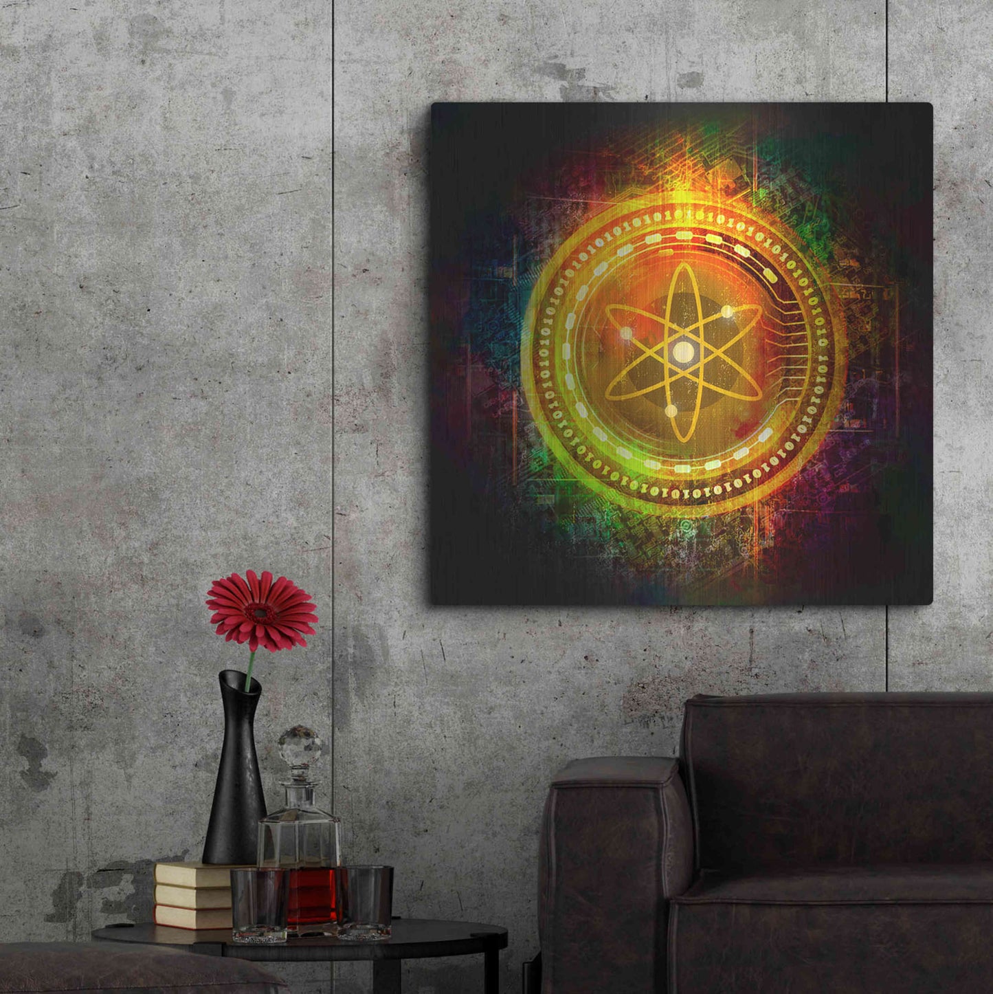 Luxe Metal Art 'Cosmos Better Than Gold' by Epic Portfolio Metal Wall Art,36x36