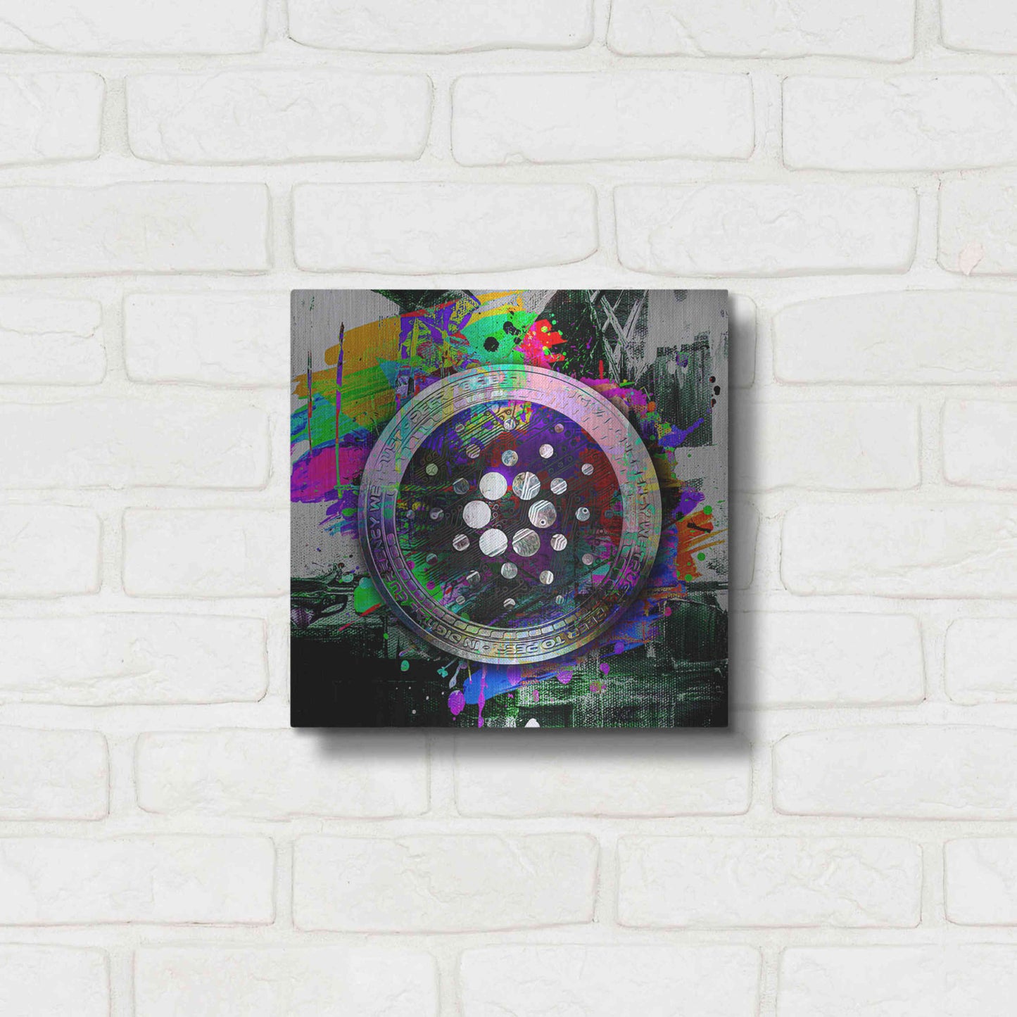 Luxe Metal Art 'Cardano Crypto Predator' by Epic Portfolio Metal Wall Art,12x12