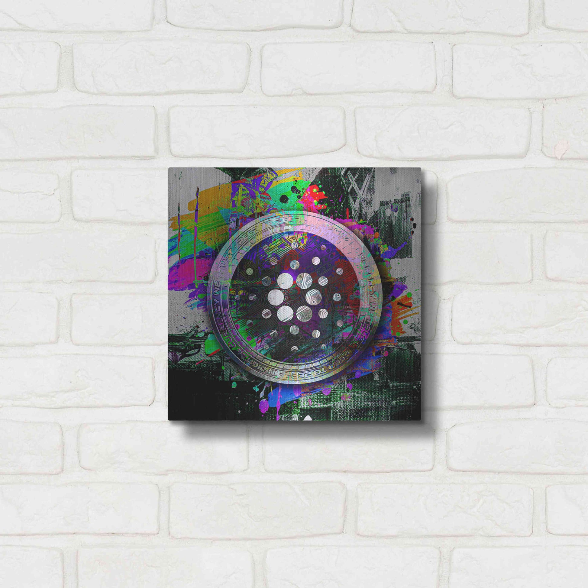 Luxe Metal Art 'Cardano Crypto Predator' by Epic Portfolio Metal Wall Art,12x12