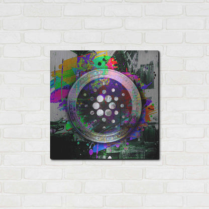 Luxe Metal Art 'Cardano Crypto Predator' by Epic Portfolio Metal Wall Art,24x24