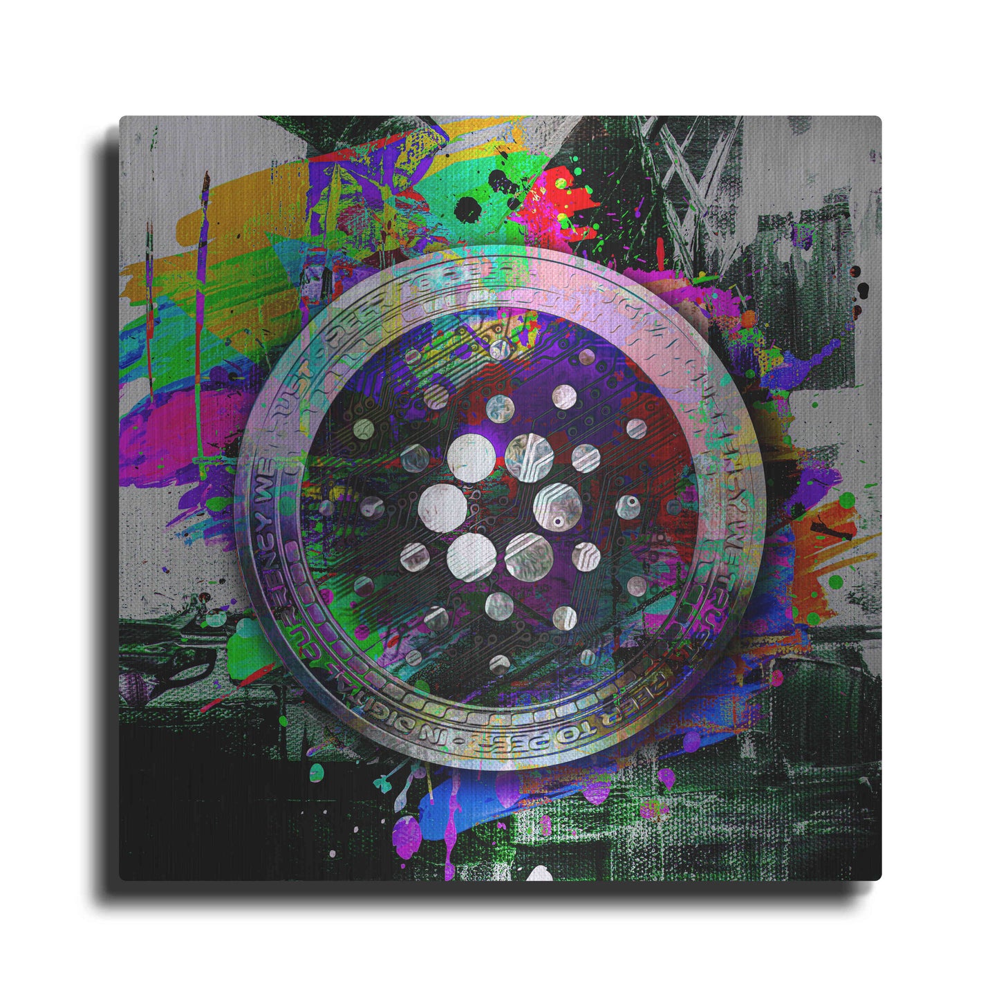 Luxe Metal Art 'Cardano Crypto Predator' by Epic Portfolio Metal Wall Art