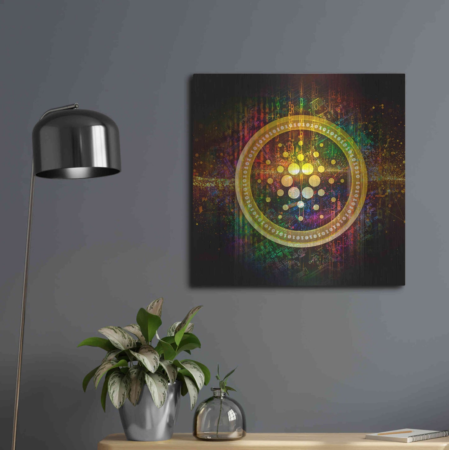 Luxe Metal Art 'Cardano Better Than Gold' by Epic Portfolio Metal Wall Art,24x24