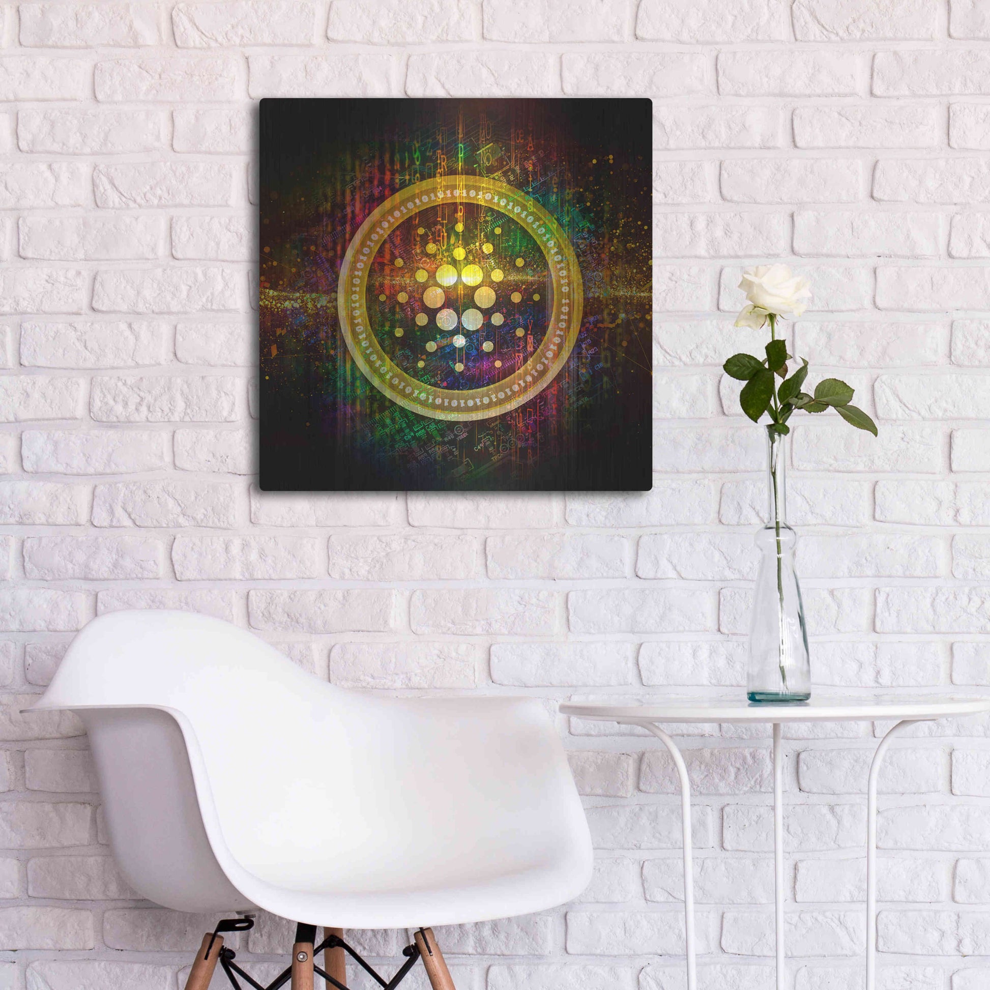 Luxe Metal Art 'Cardano Better Than Gold' by Epic Portfolio Metal Wall Art,24x24