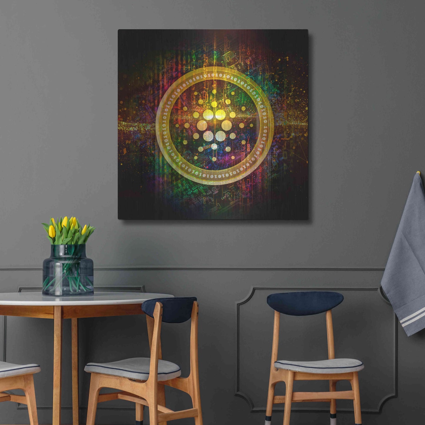 Luxe Metal Art 'Cardano Better Than Gold' by Epic Portfolio Metal Wall Art,36x36