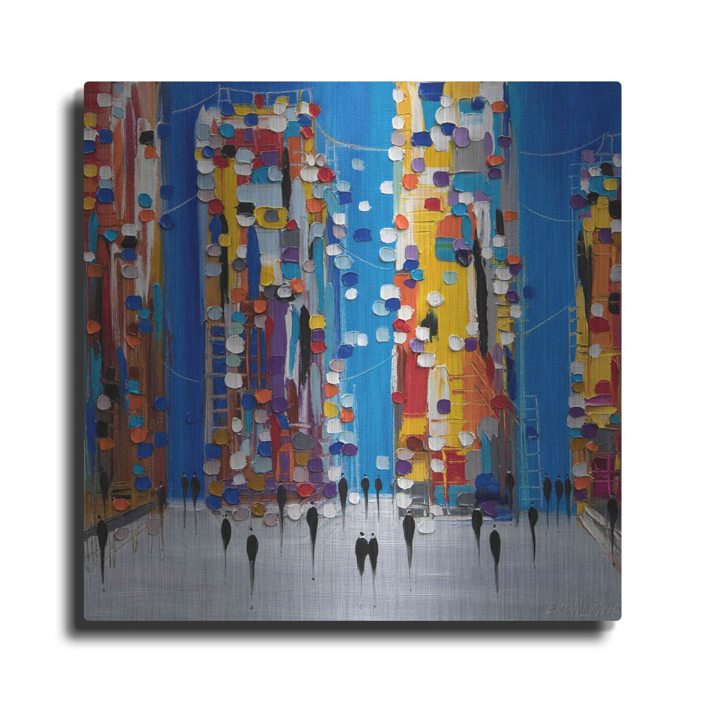 'City Sunrise' by Ekaterina Ermilkina – Metal Wall Art