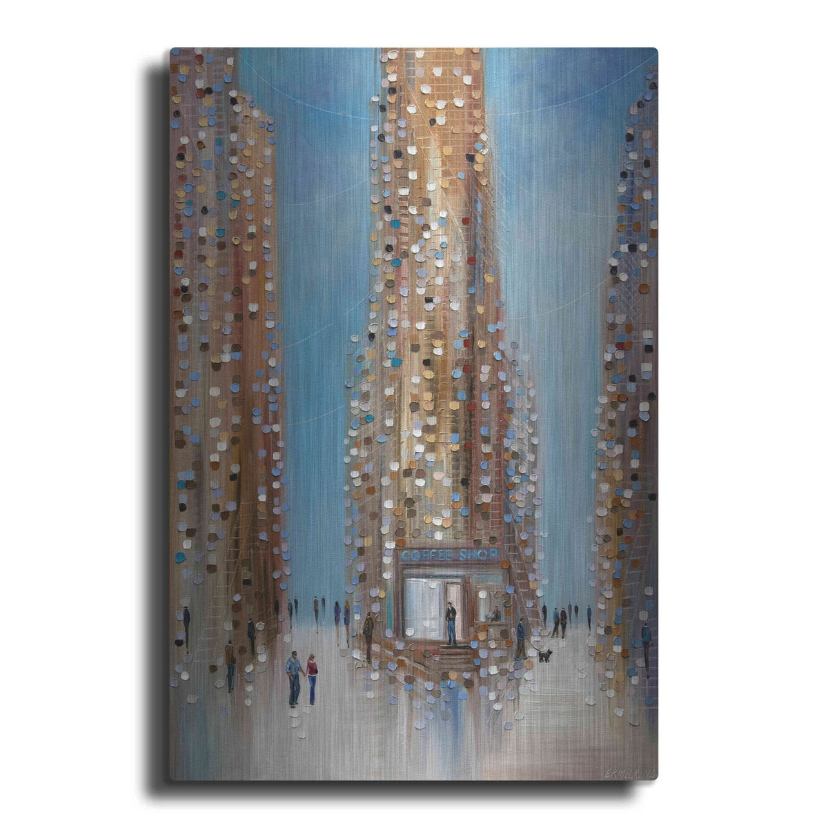 'Coffee Shop' by Ekaterina Ermilkina – Metal Wall Art