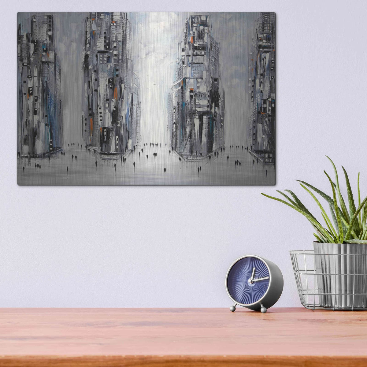 'In New York City' by Ekaterina Ermilkina – Metal Wall Art, 16x12 room view