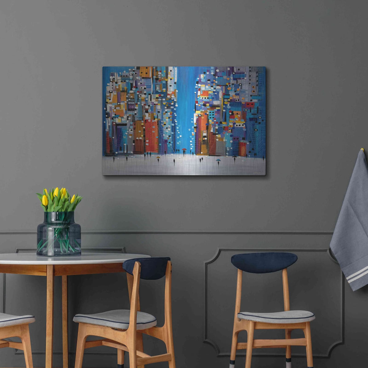 'Night Square' by Ekaterina Ermilkina – Metal Wall Art, 36x24 room view