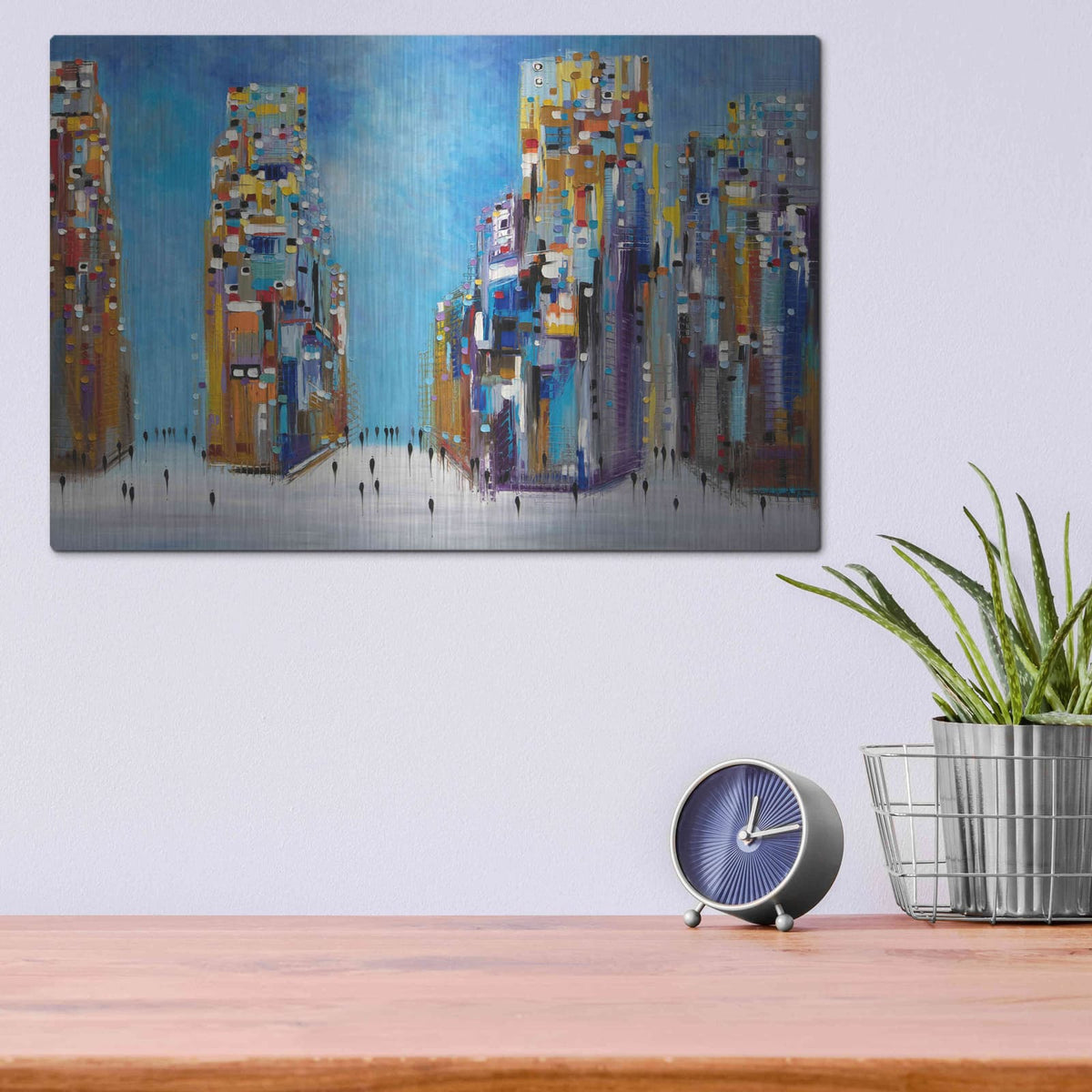 'Nyc Streets' by Ekaterina Ermilkina – Metal Wall Art, 16x12 room view