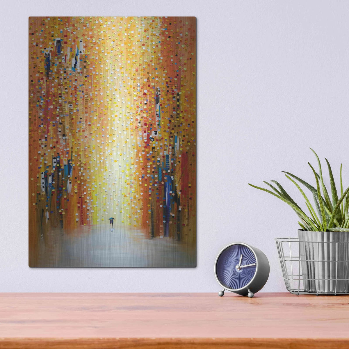 'Rainy Sunset Together' by Ekaterina Ermilkina – Metal Wall Art, 12x16 room view
