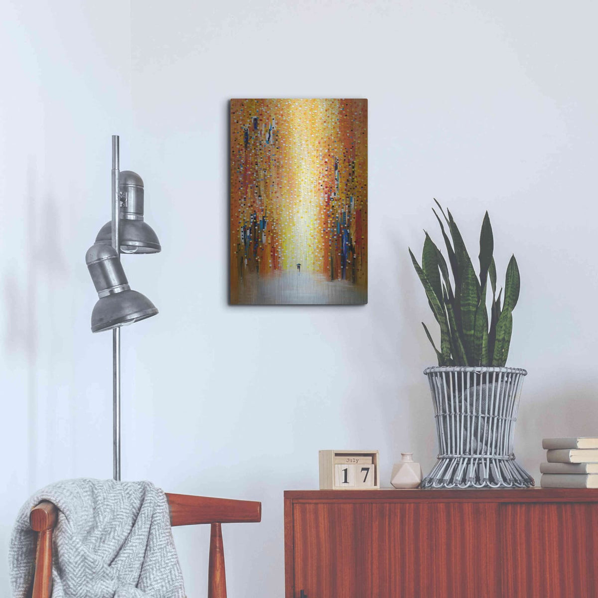 'Rainy Sunset Together' by Ekaterina Ermilkina – Metal Wall Art, 16x24 room view