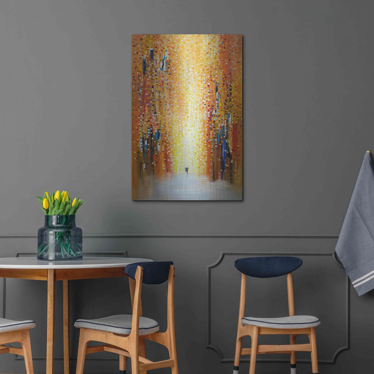 'Rainy Sunset Together' by Ekaterina Ermilkina – Metal Wall Art, 24x36 room view