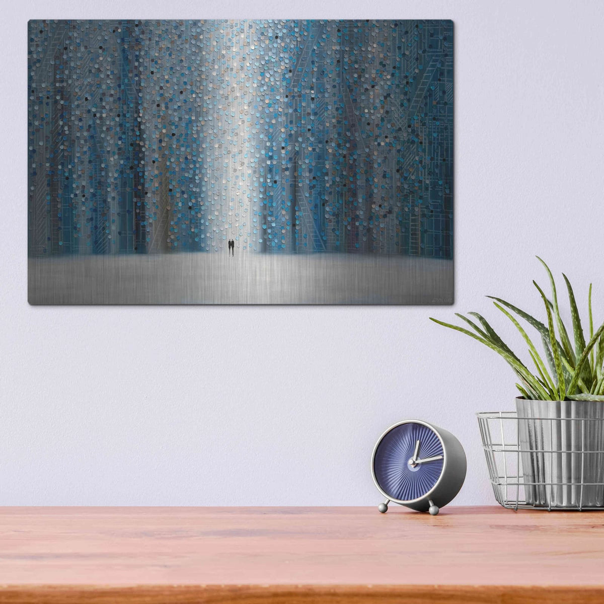 'Sounds Of The Rain' by Ekaterina Ermilkina – Metal Wall Art, 16x12 room view
