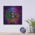 'Bitcoin Rainbow' by Cameron Gray – Metal Wall Art, 12x12 room view